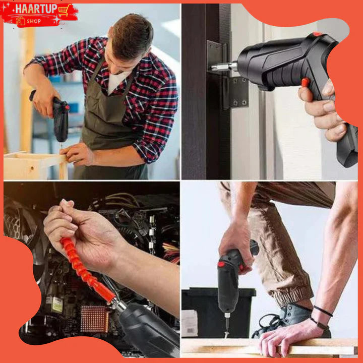 Taladro Destornillador Inalámbrico Recargable de 47 piezas