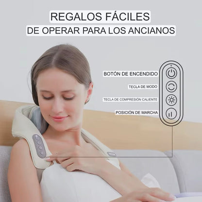 MASAJEADOR PREMIUM 5D DE HOMBROS Y CUELLO