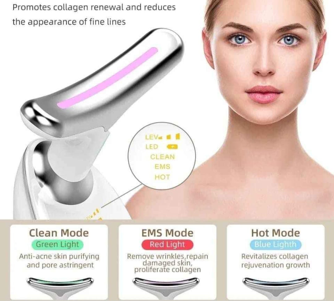 MASAJEADOR ANTIARRUGAS Y REDUCTOR DE PAPADA LUZ LED